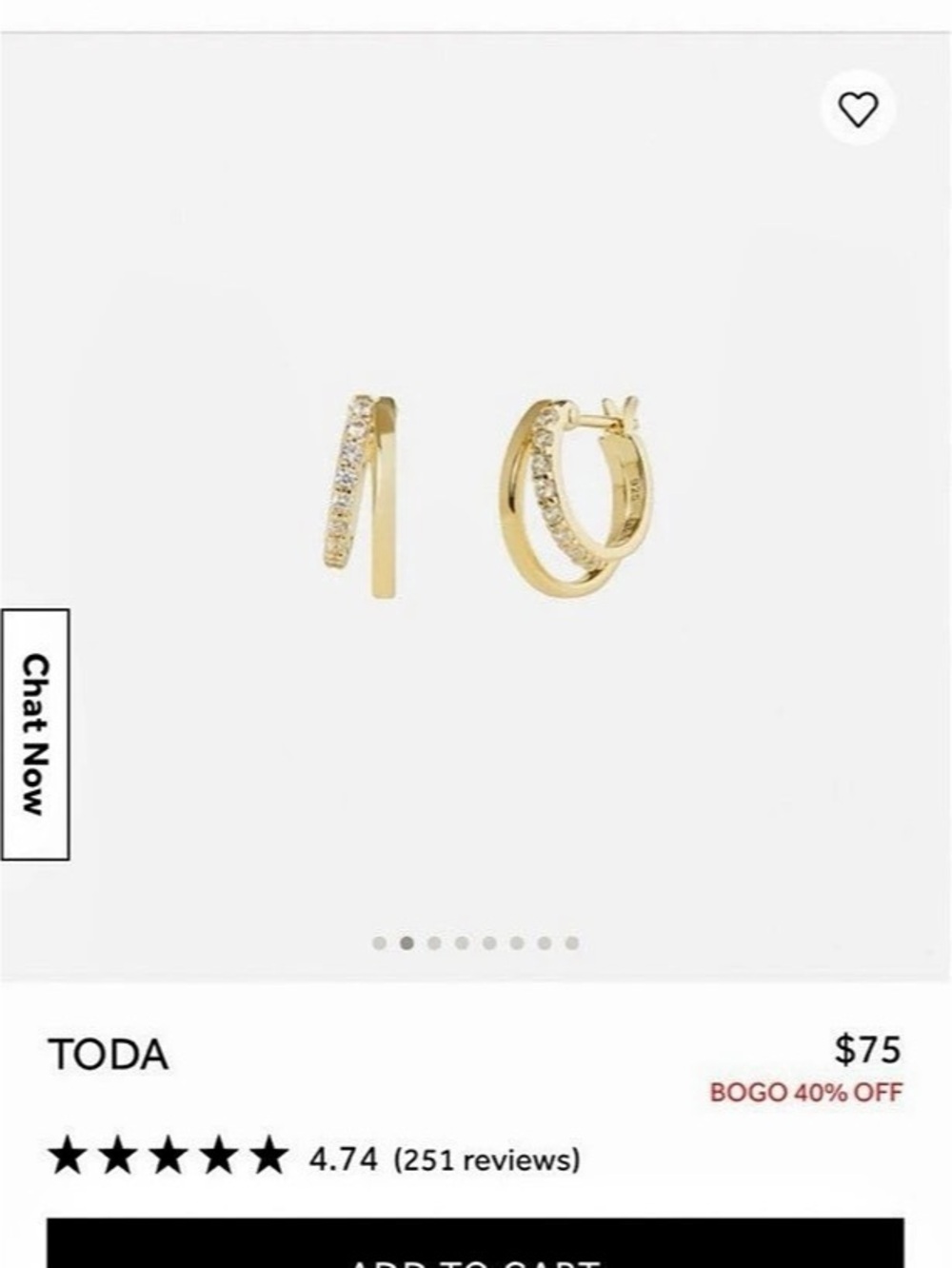 Ana Luisa Toda Gold Hoop Earrings - Picture 3 of 3